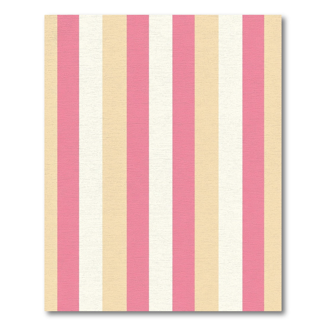 Sweet Pastel Pink Cream Stripe Rug
