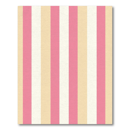 Sweet Pastel Pink Cream Stripe Rug