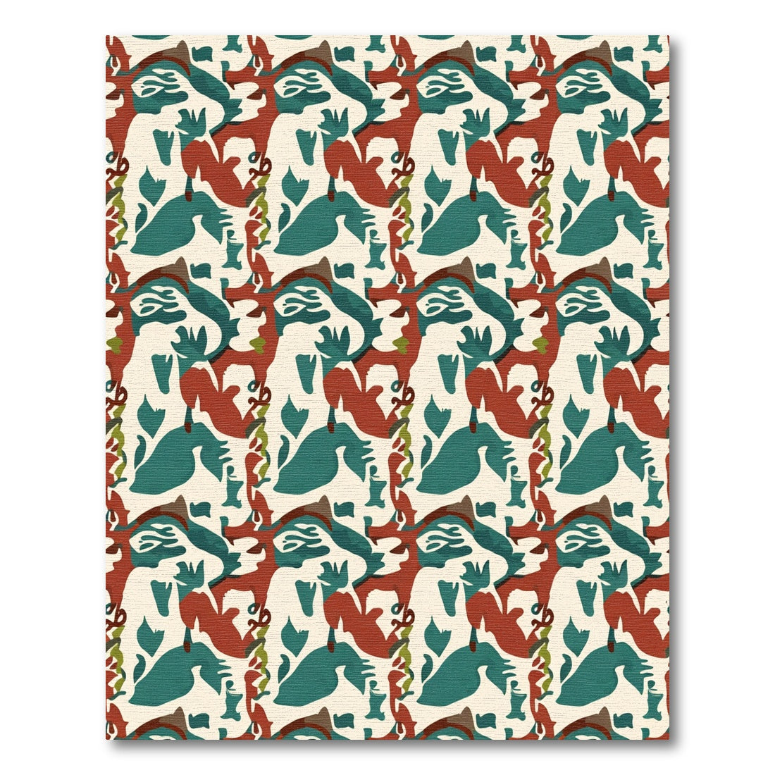 Earthy Tones Abstract Organic Collage Rug