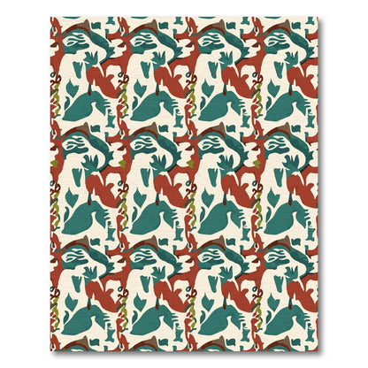 Earthy Tones Abstract Organic Collage Rug