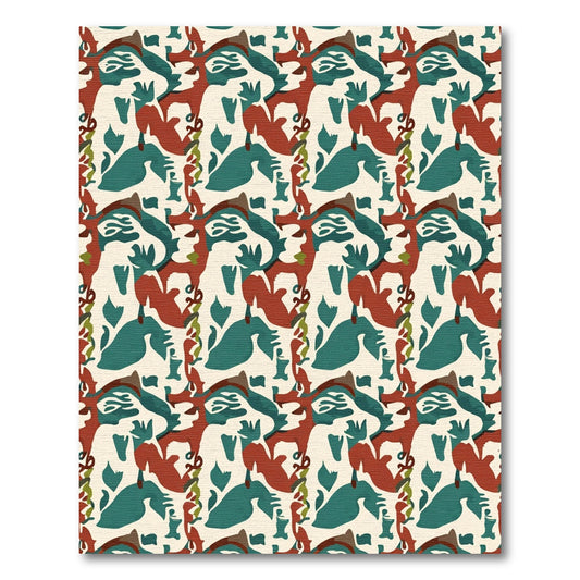 Earthy Tones Abstract Organic Collage Rug