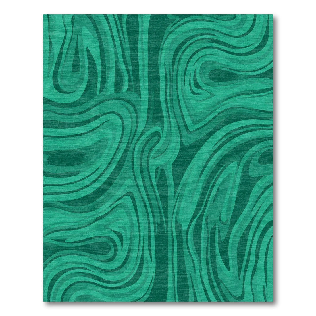 Emerald Green Swirl Abstract Art Rug