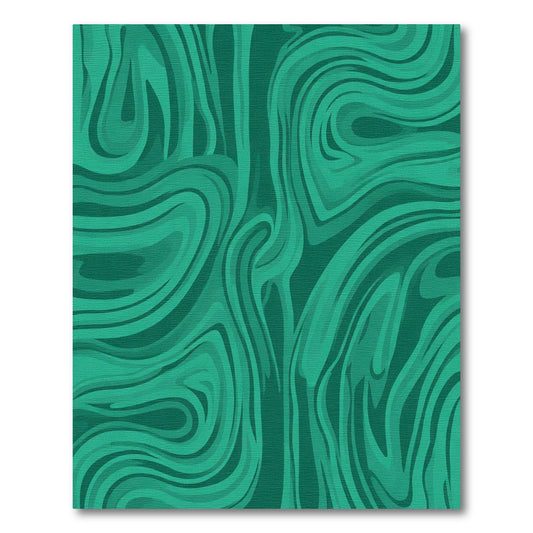 Emerald Green Swirl Abstract Art Rug
