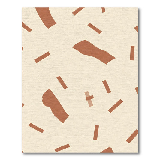 Terracotta Swirl Abstract Accents Rug
