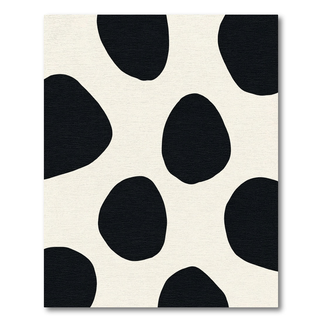 Bold Black and White Droplet Spots Rug