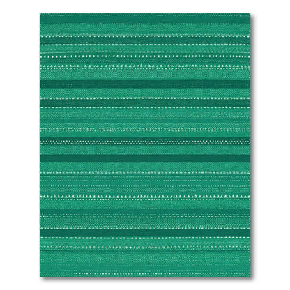 Emerald Green Striped Dot Medley Rug