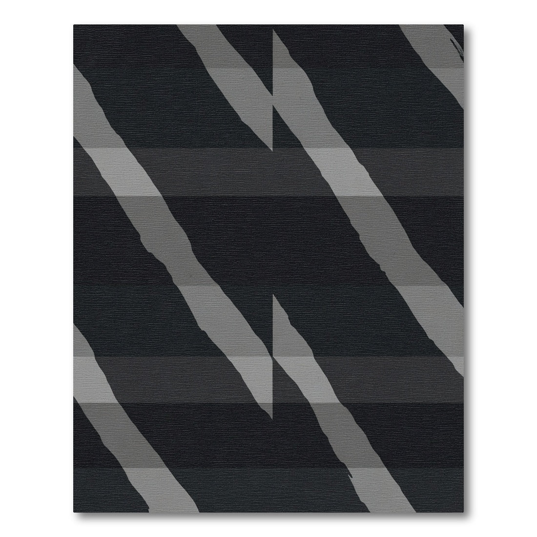 Dark Gray Diagonal Stripe Geometric Rug