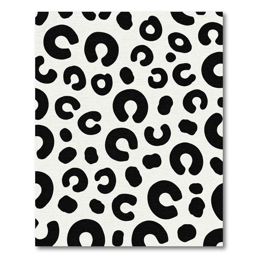 Black White Spots Abstract Rug