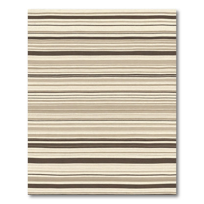 Earthy Tone Handmade Stripe Rug