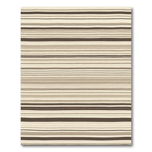 Earthy Tone Handmade Stripe Rug