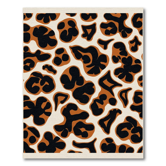 Brown Black Abstract Spots Rug