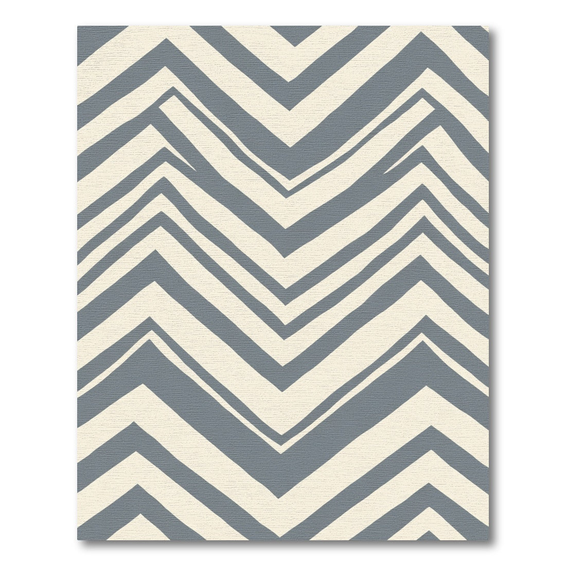 Gray Cream Chevron Zigzag Rug
