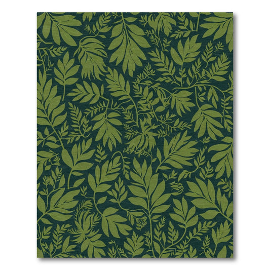 Deep Green Lush Foliage Rug