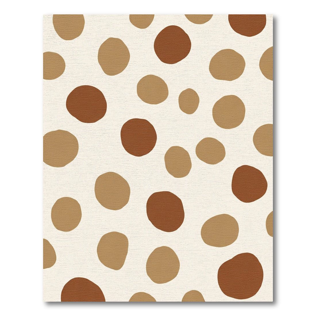 Earthy Brown Polka Dot Scatter Rug