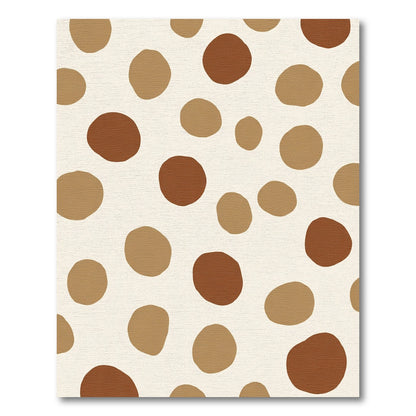 Earthy Brown Polka Dot Scatter Rug