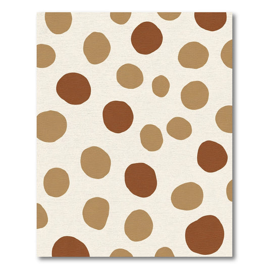 Earthy Brown Polka Dot Scatter Rug