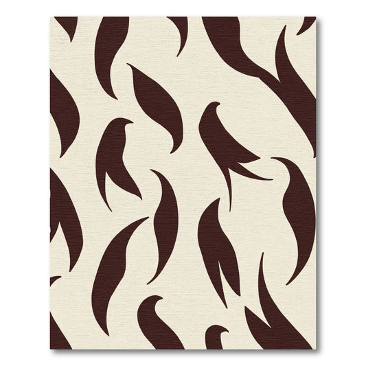 Rich Sienna Organic Swirls Rug