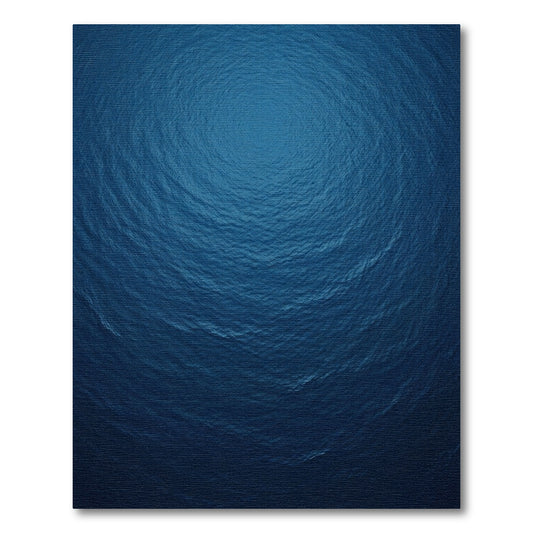 Deep Blue Oceanic Rippled Surface Rug
