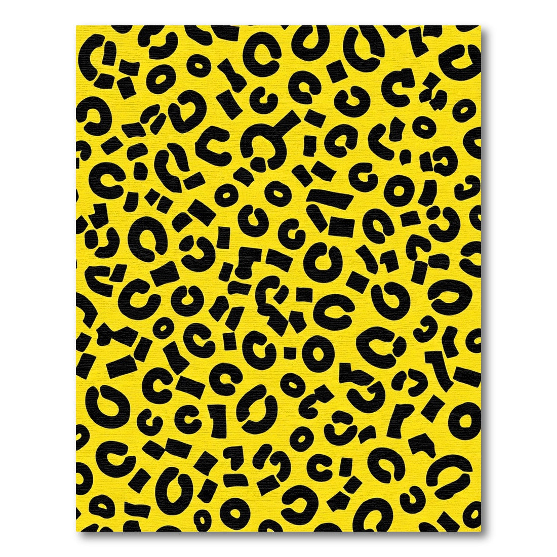 Bold Yellow Black Animal Spots Rug