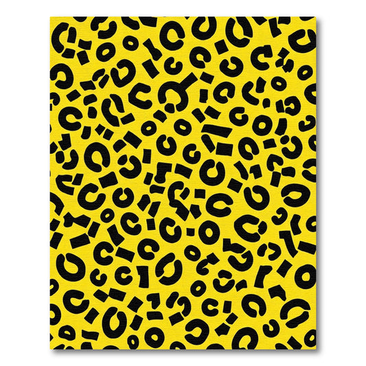 Bold Yellow Black Animal Spots Rug