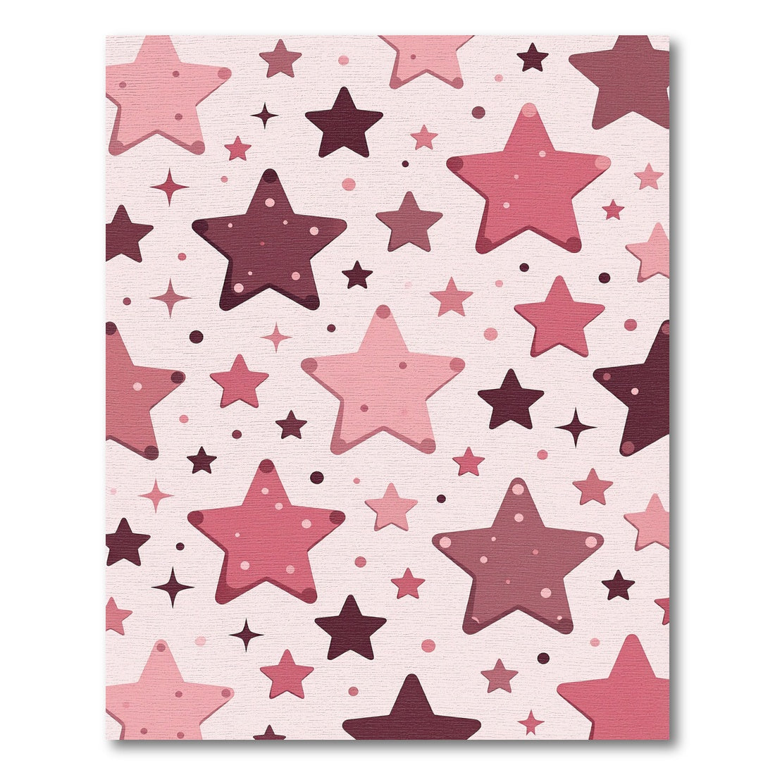 Pink Starry Celestial Pattern Rug