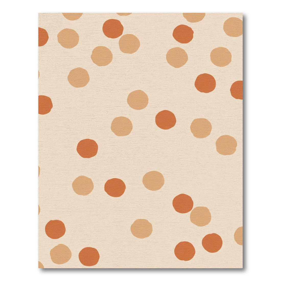 Terracotta Tan Polka Dot Scattered Rug