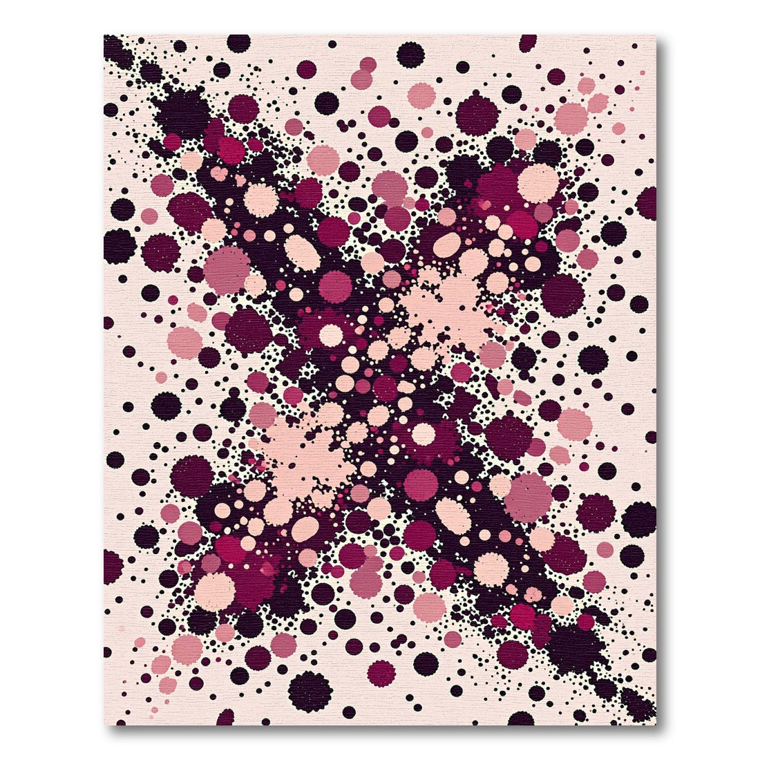Radiant Pink Splatter Cluster Rug
