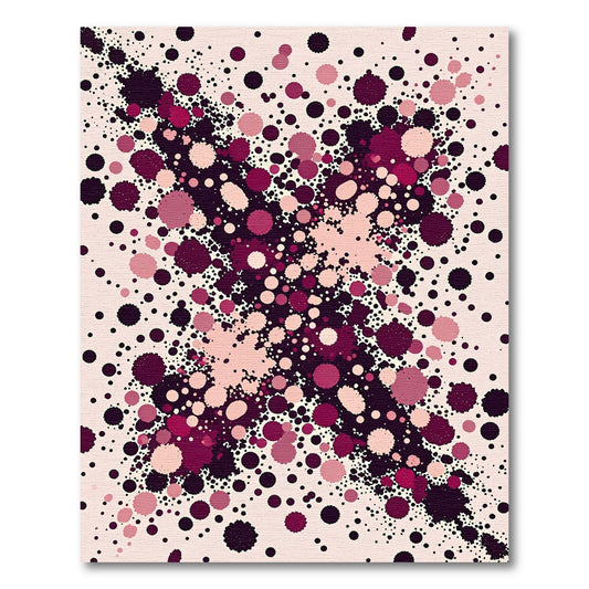 Radiant Pink Splatter Cluster Rug