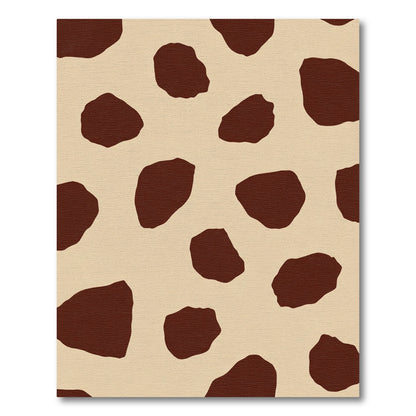Brown Spotty Contemporary Animal Print Rug