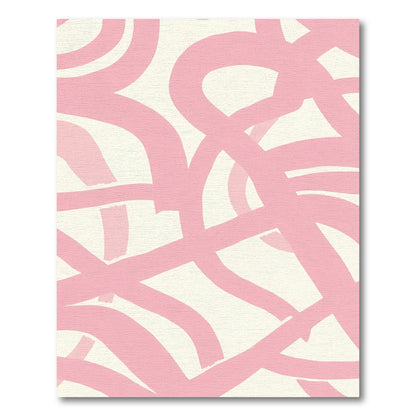 Soft Pink Brushstroke Abstract Rug