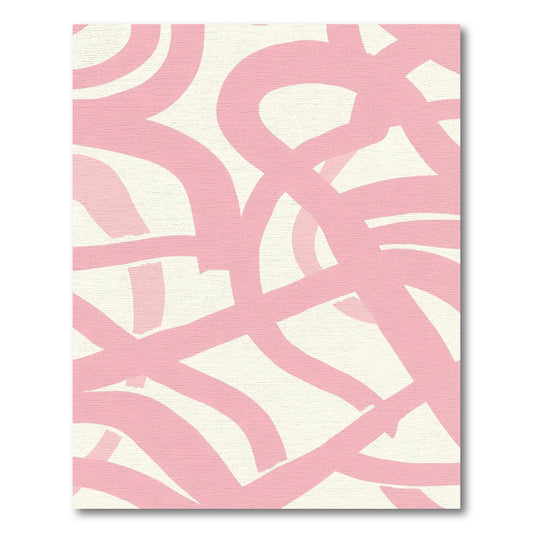 Soft Pink Brushstroke Abstract Rug