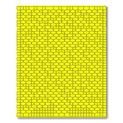 Bright Yellow Geometric Honeycomb Rug