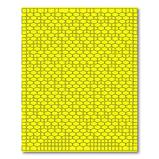 Bright Yellow Geometric Honeycomb Rug