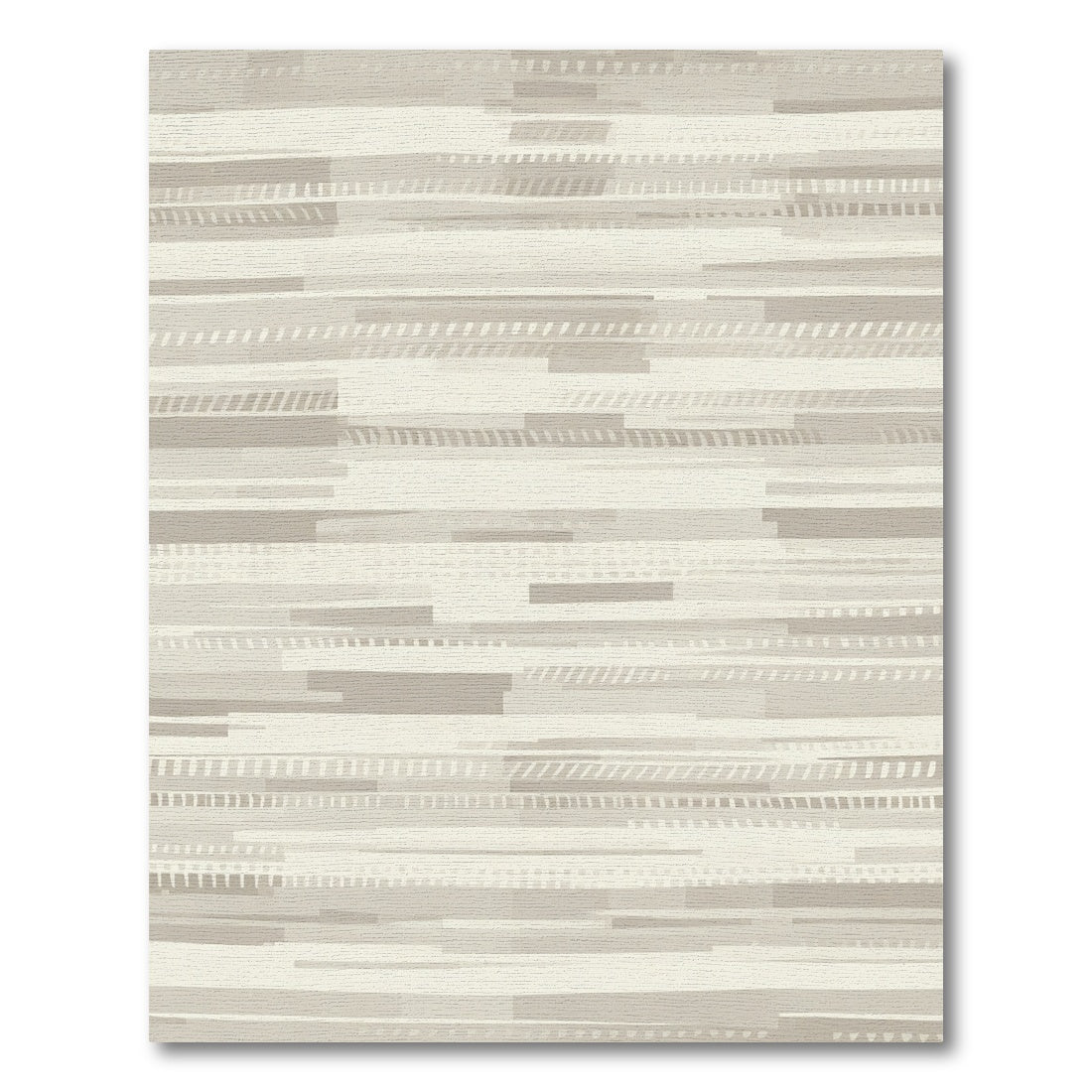 Neutral Tone Abstract Stripe Texture Rug