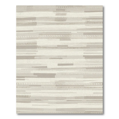 Neutral Tone Abstract Stripe Texture Rug