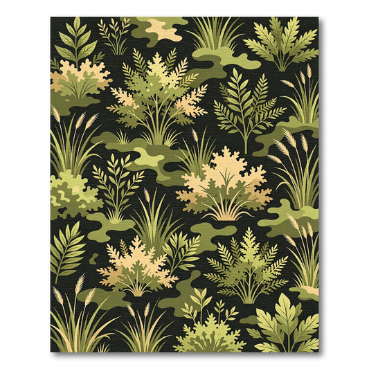 Botanical Sage Forest Ferns Rug