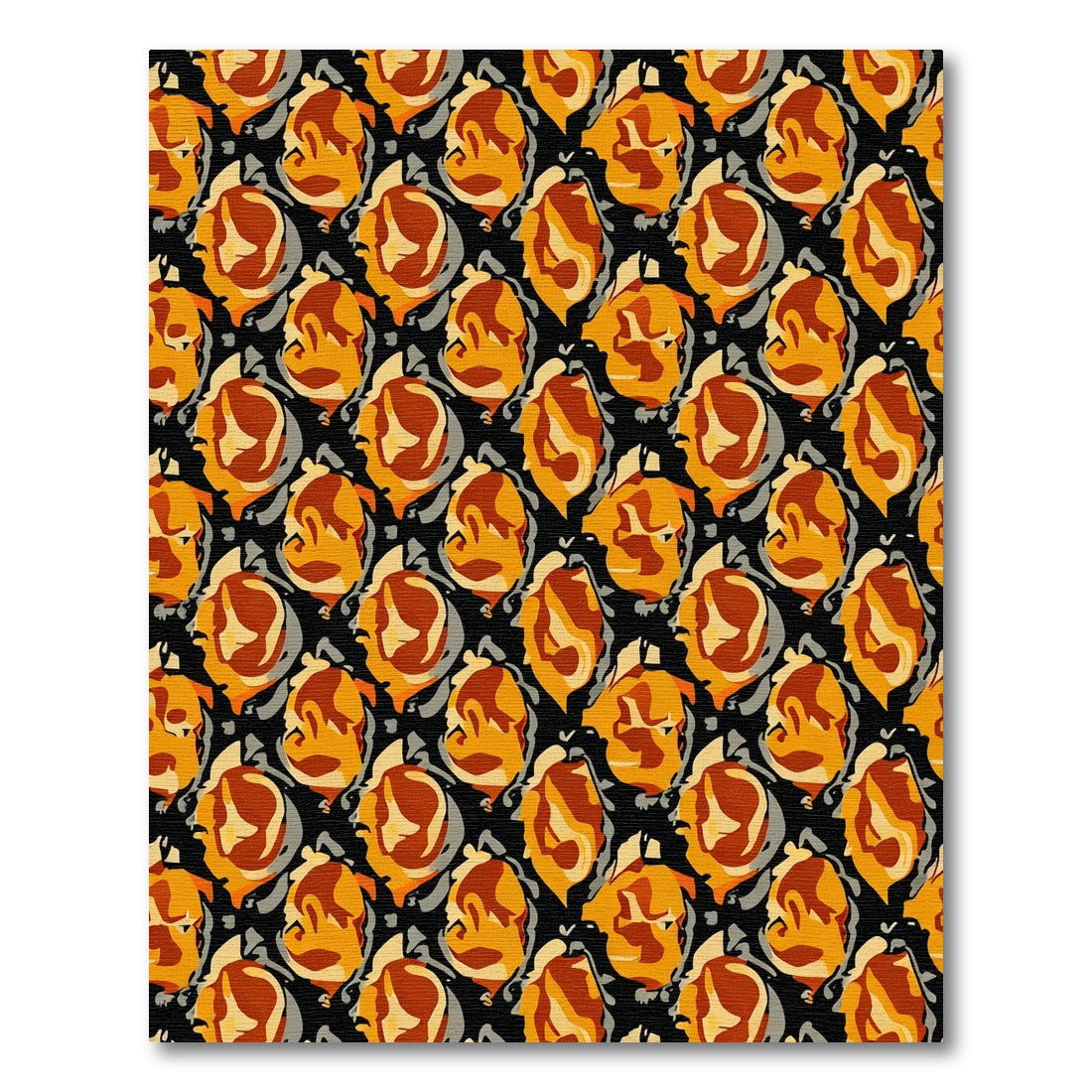 Abstract Earthy Tone Swirling Shapes Rug