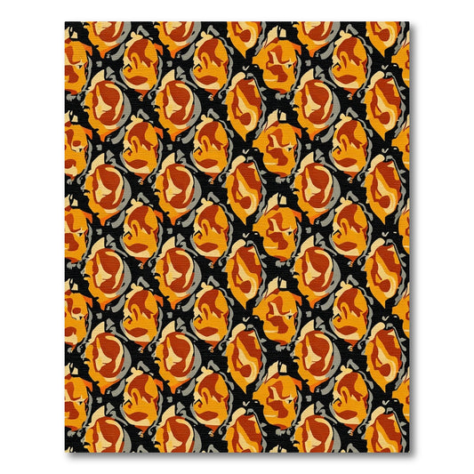 Abstract Earthy Tone Swirling Shapes Rug