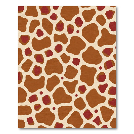 Brown Red Giraffe Spots Rug