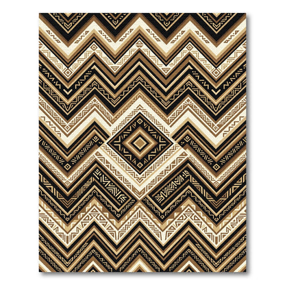 Tribal Chevron Neutral Geometric Rug