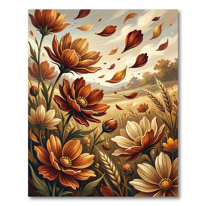 Autumn Petal Meadow Floral Rug