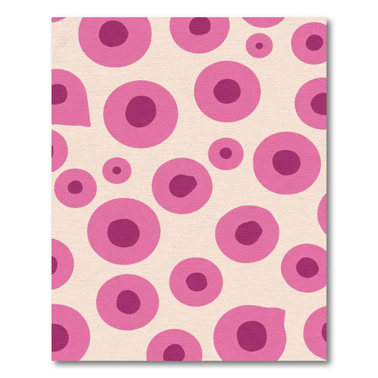Pink Circles Scatter Rug