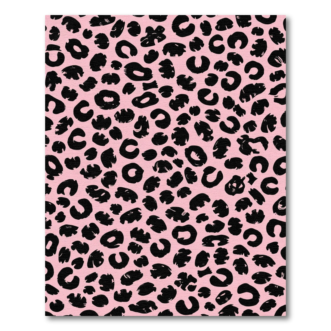 Pink Black Spots Animal Print Rug