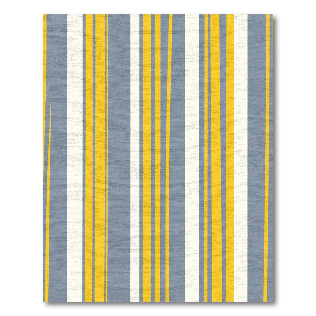 Modern Yellow Blue Stripe Composition Rug