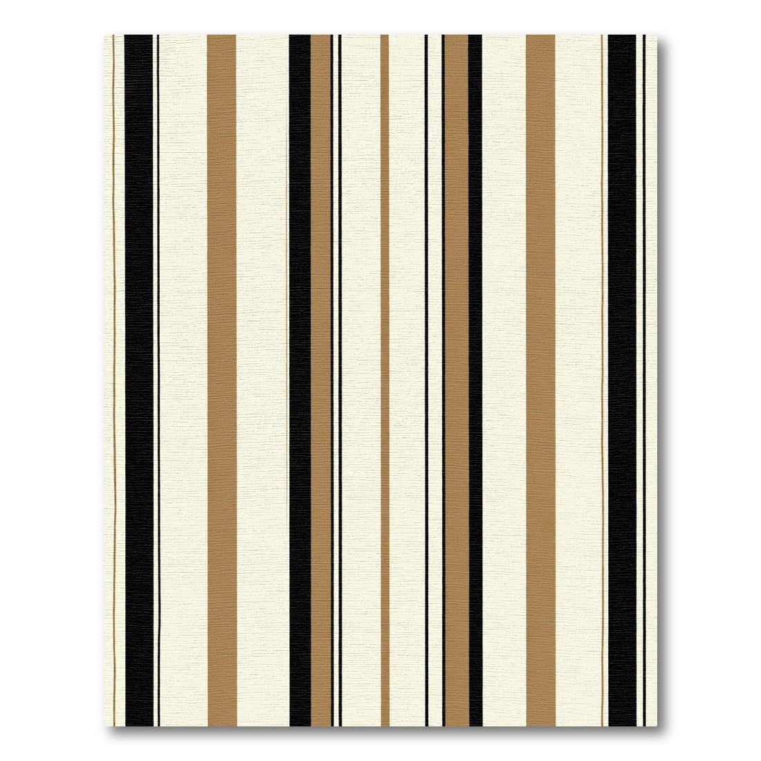 Modern Beige Black Striped Arrangement Rug
