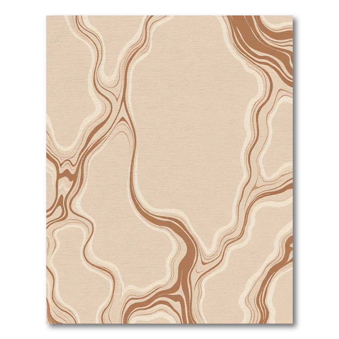 Earthy Warm Tones Flowing Lines Rug