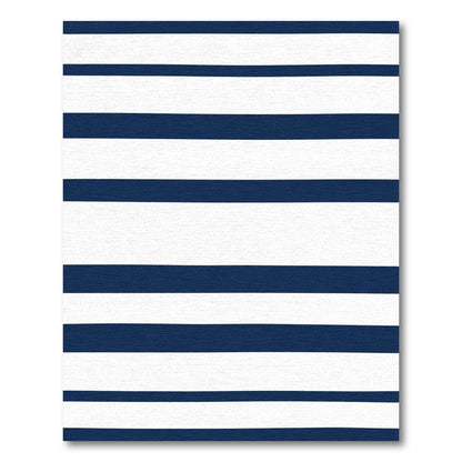 Bold Navy White Stripe Rug