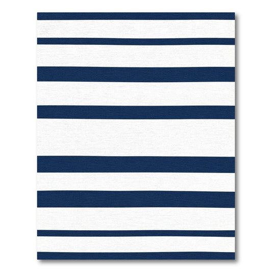 Bold Navy White Stripe Rug