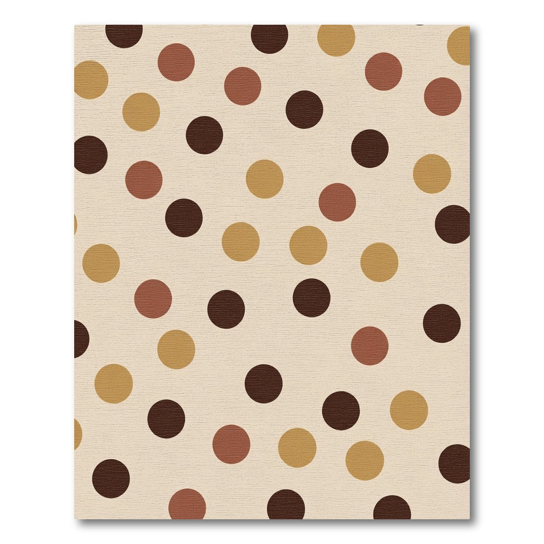 Earthy Tones Polka Dot Circles Rug