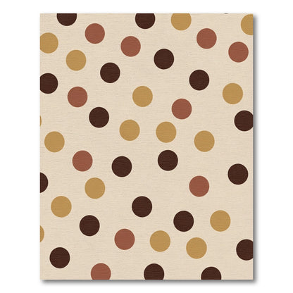 Earthy Tones Polka Dot Circles Rug